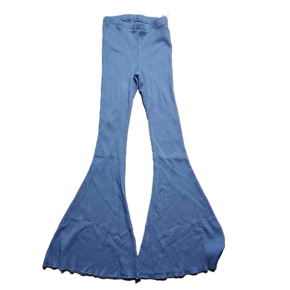 aerie Pants - Aerie Womens Blue Ribbed High Waist Flared Pants XXS NWT